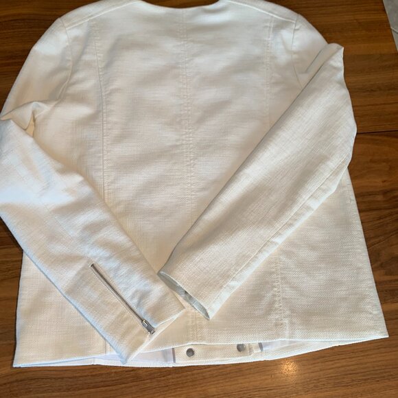 Banana Republic jacket, white, mid weight, adaptable look, sz 12, EUC, - Picture 5 of 16